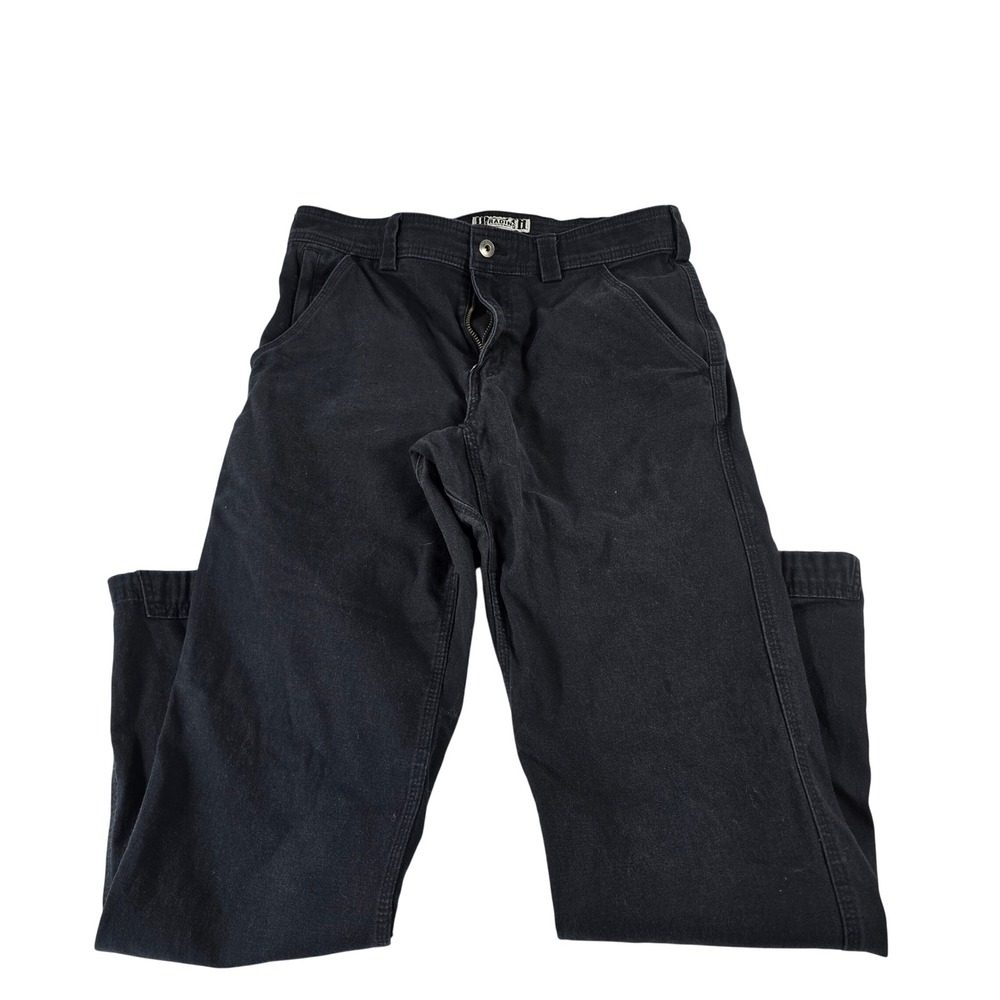 Duluth Trading Co Mens DuluthFlex Fire Hose Slim Fit Work Pants Black 32x32